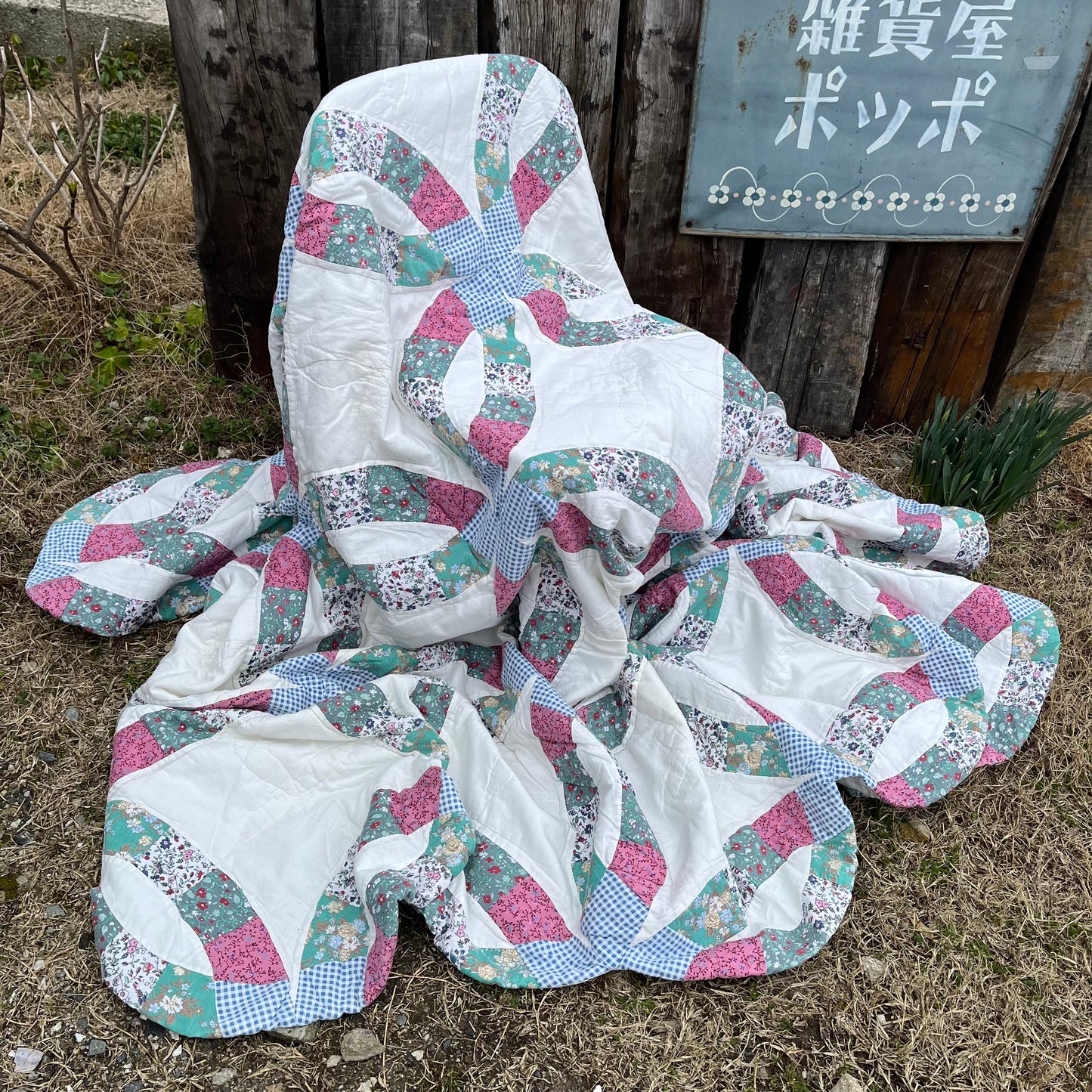 【USA】feed sack antique quilt