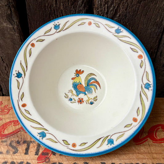 【USA vintage】Metlox Poppytrail California ROOSTER Serving Bowl