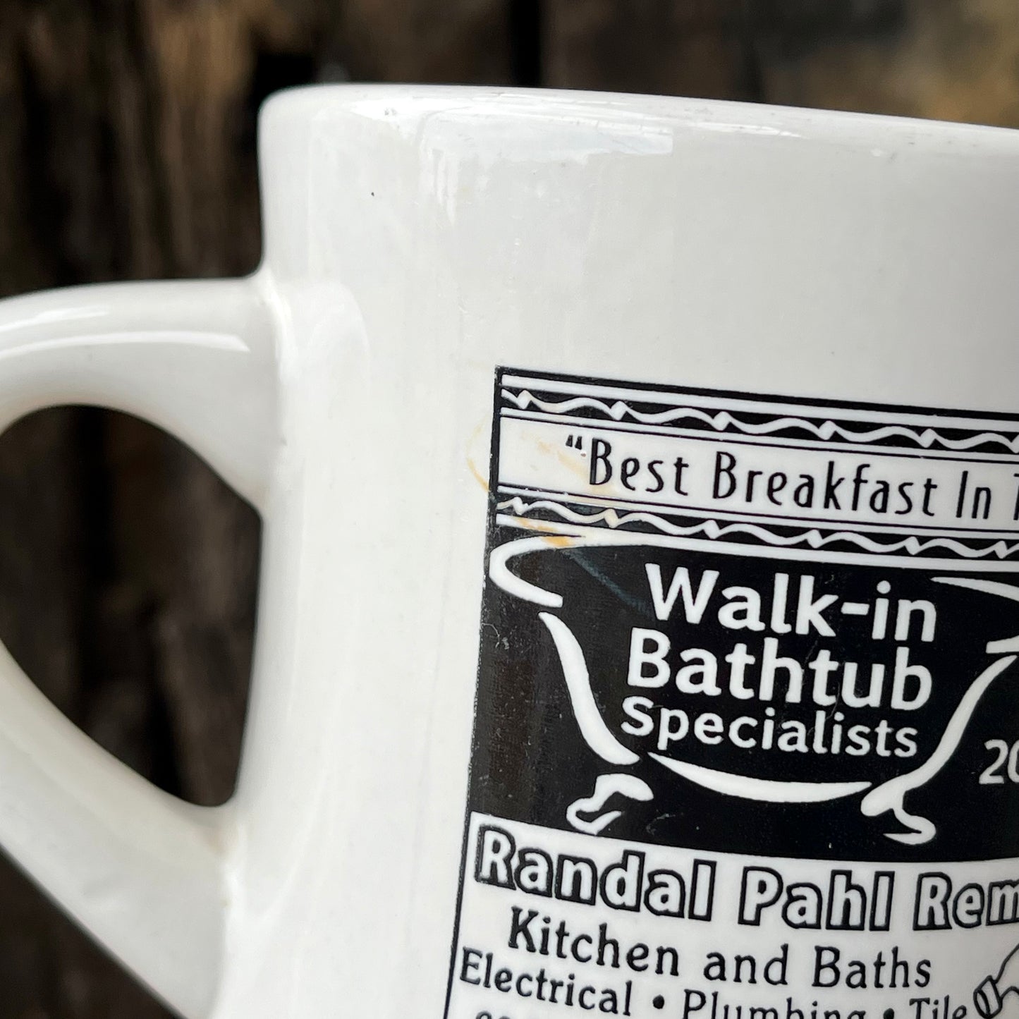 【USA vintage】Perry's Cafe  Advertisement Mug Cup