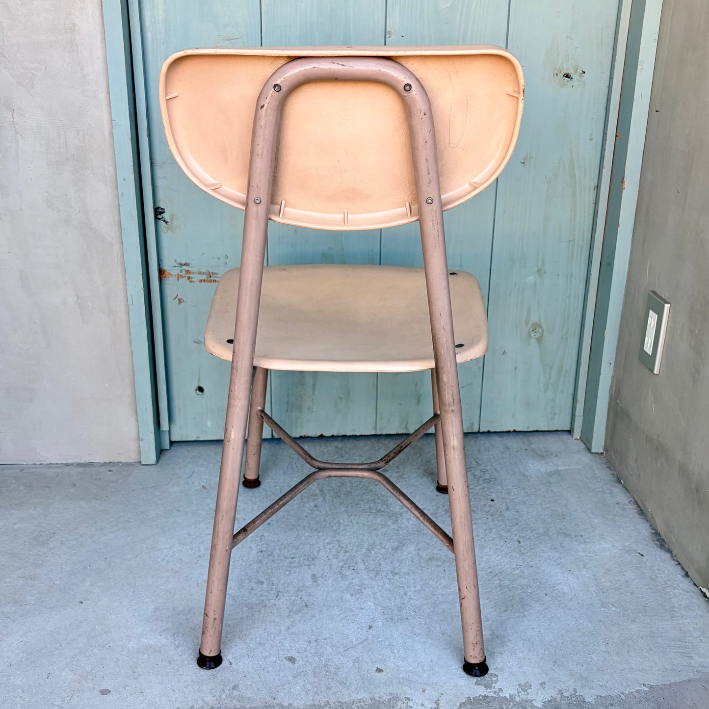 【USA vintage】60-70’s School Chair Ivory ①