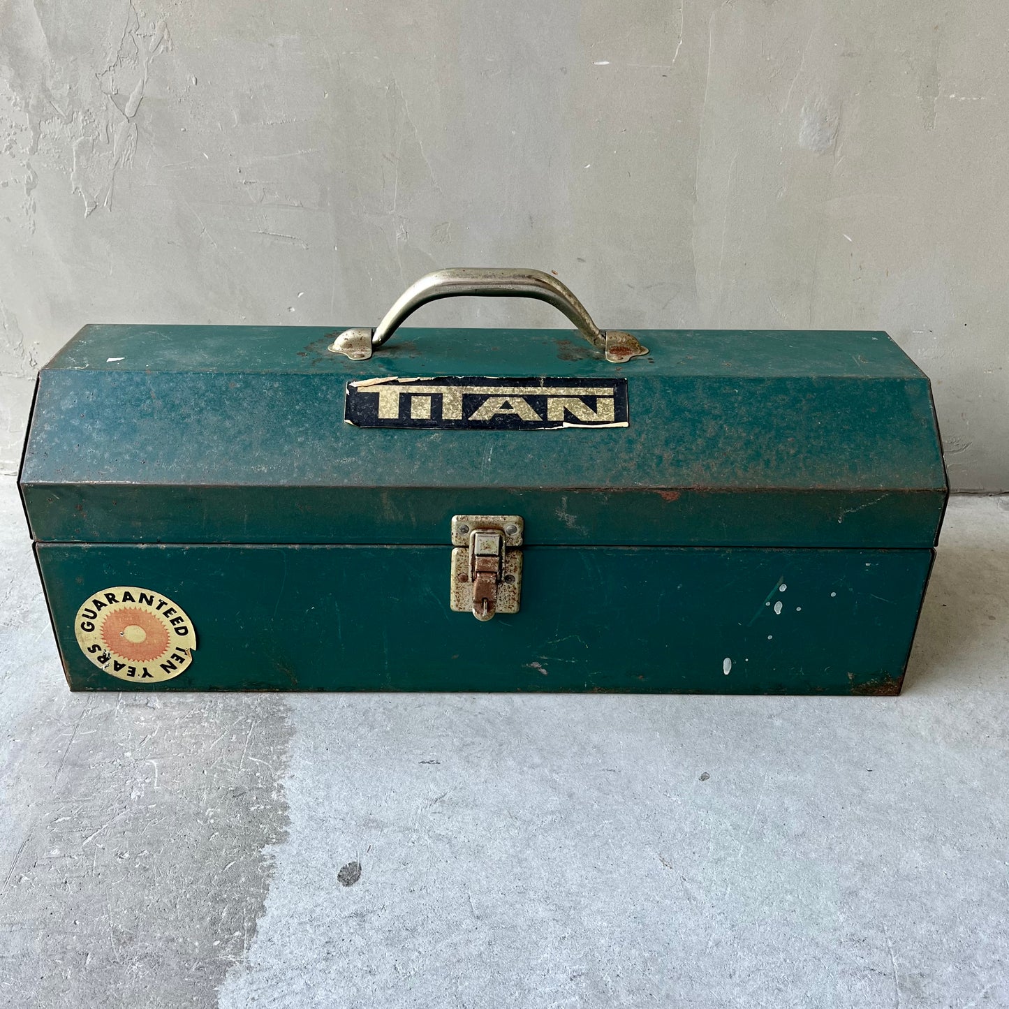 【USA vintage】Metal Toolbox Green