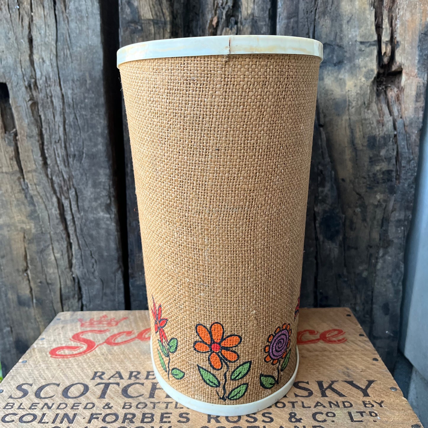 【USA vintage】Hallman Created Products Trash Basket