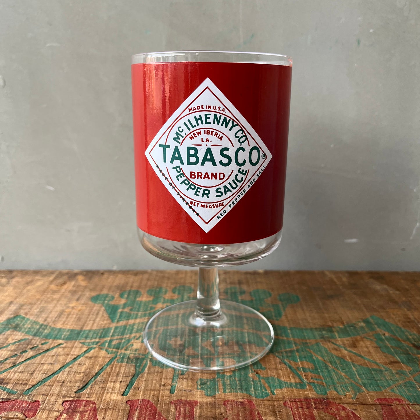 【USA vintage】TABASCO Glass