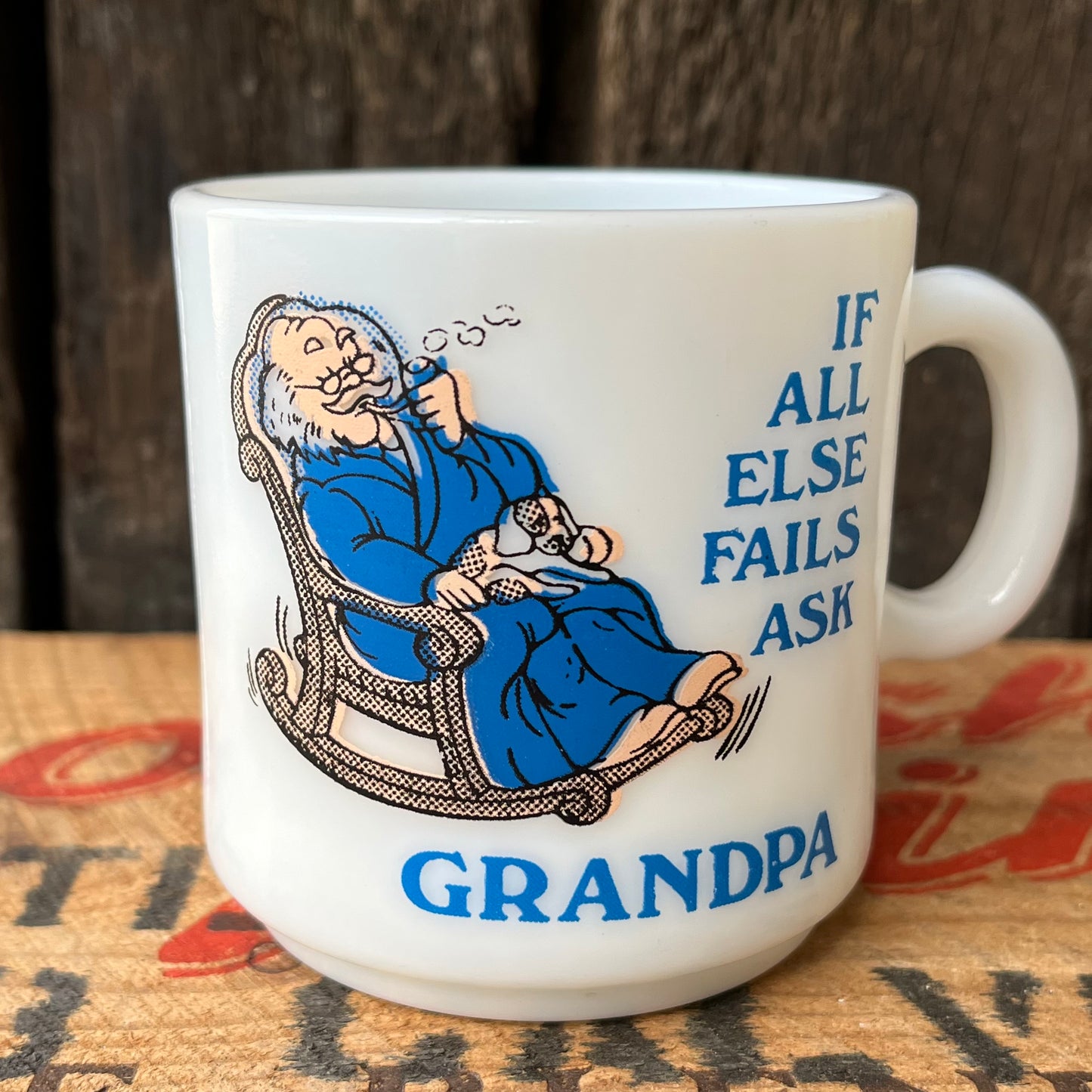 【USA vintage】Hazel Atlas Grandpa Mug Cup