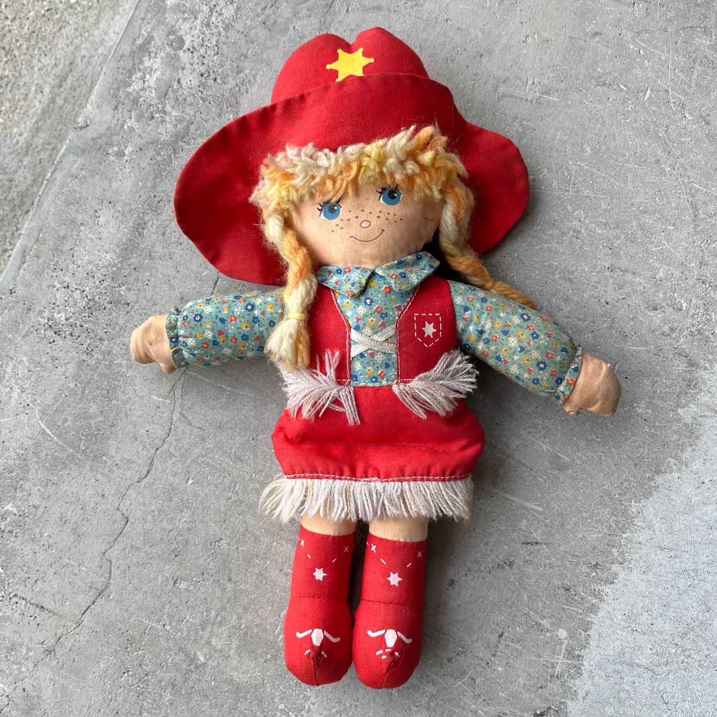 【81 USA vintage】Knickerbocker Toys Cowpokes Cowgirl Plush