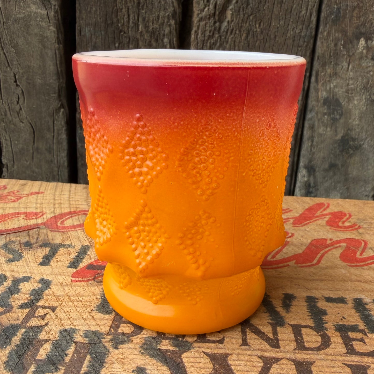 【1950s-1960 USA vintage】Fire-King Kimberley mug Orange