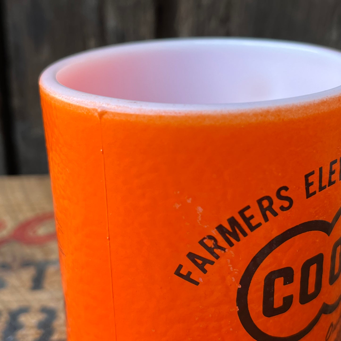 【USA vintage】 COOP Hazel Atlas mug orange