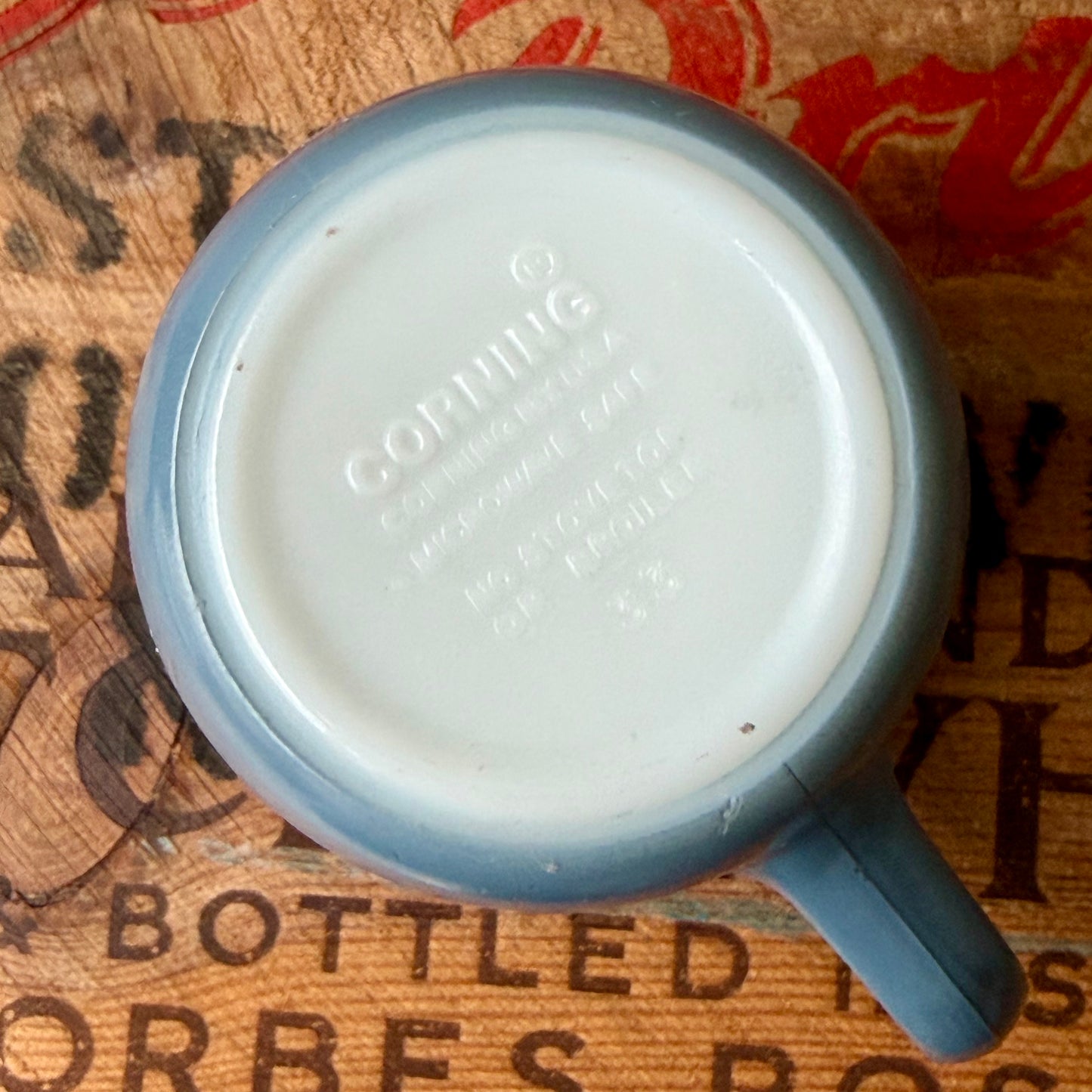【USA vintage】Corning Mug Cup blue