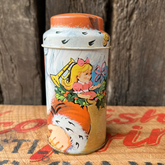 【England vintage】Cap-Tins Christmas SANTA Tin Can