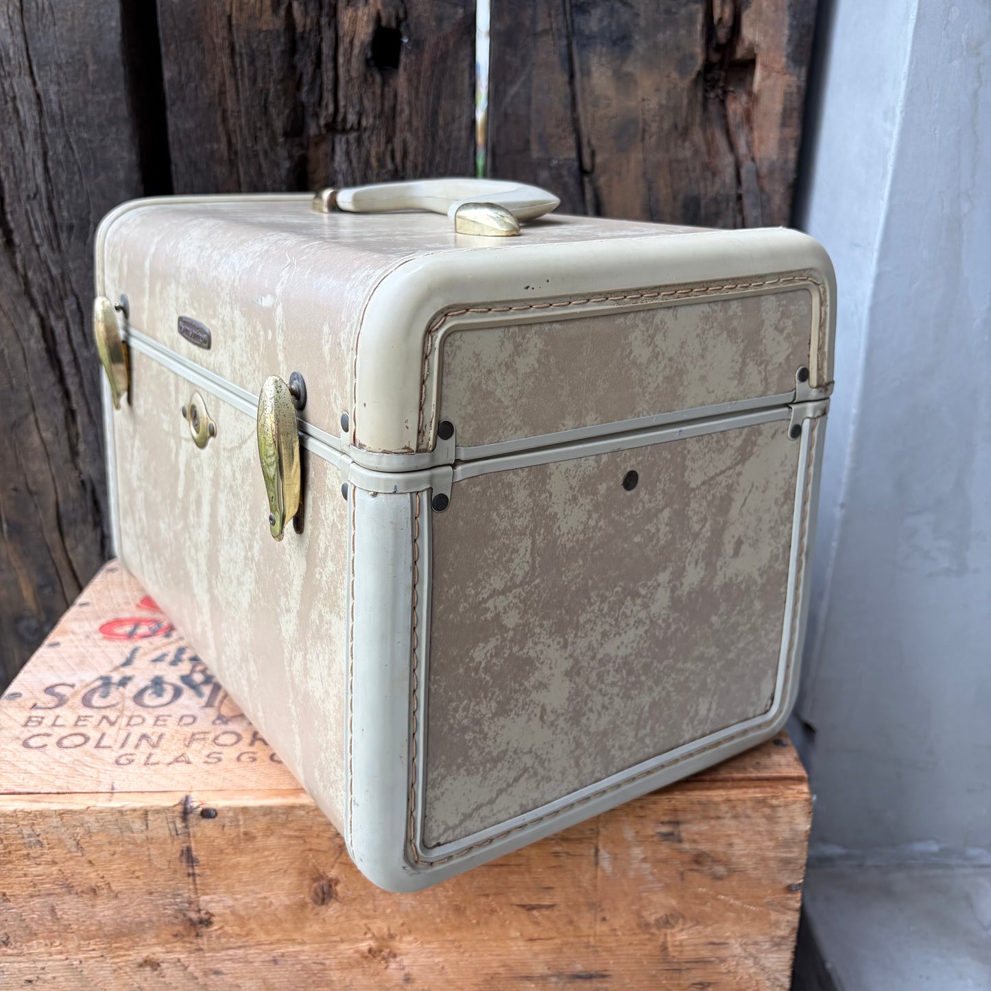 【USA vintage】1950s Samsonite Cosmetic Train Hardcase