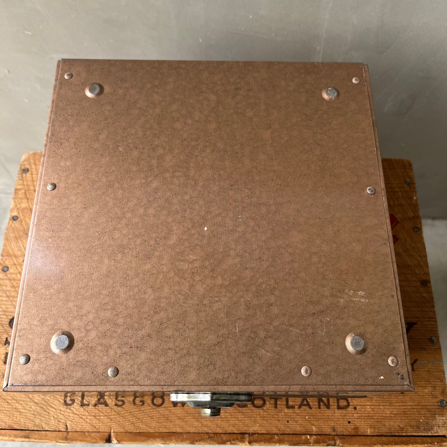 【USA vintage】Litho Metal Products Co. FILE-A-WAY File Box