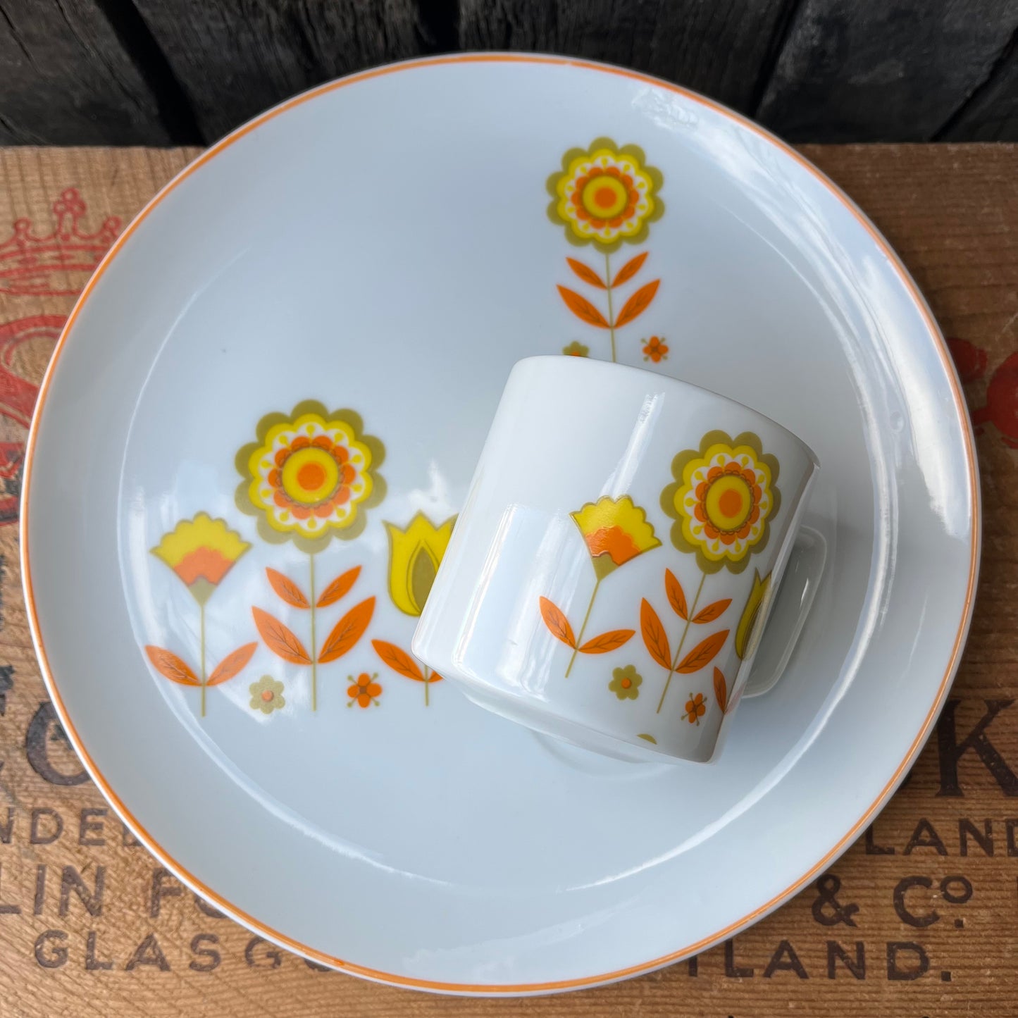 【USA vintage】A Price IMPORT JAPAN Cup & Snack Plate