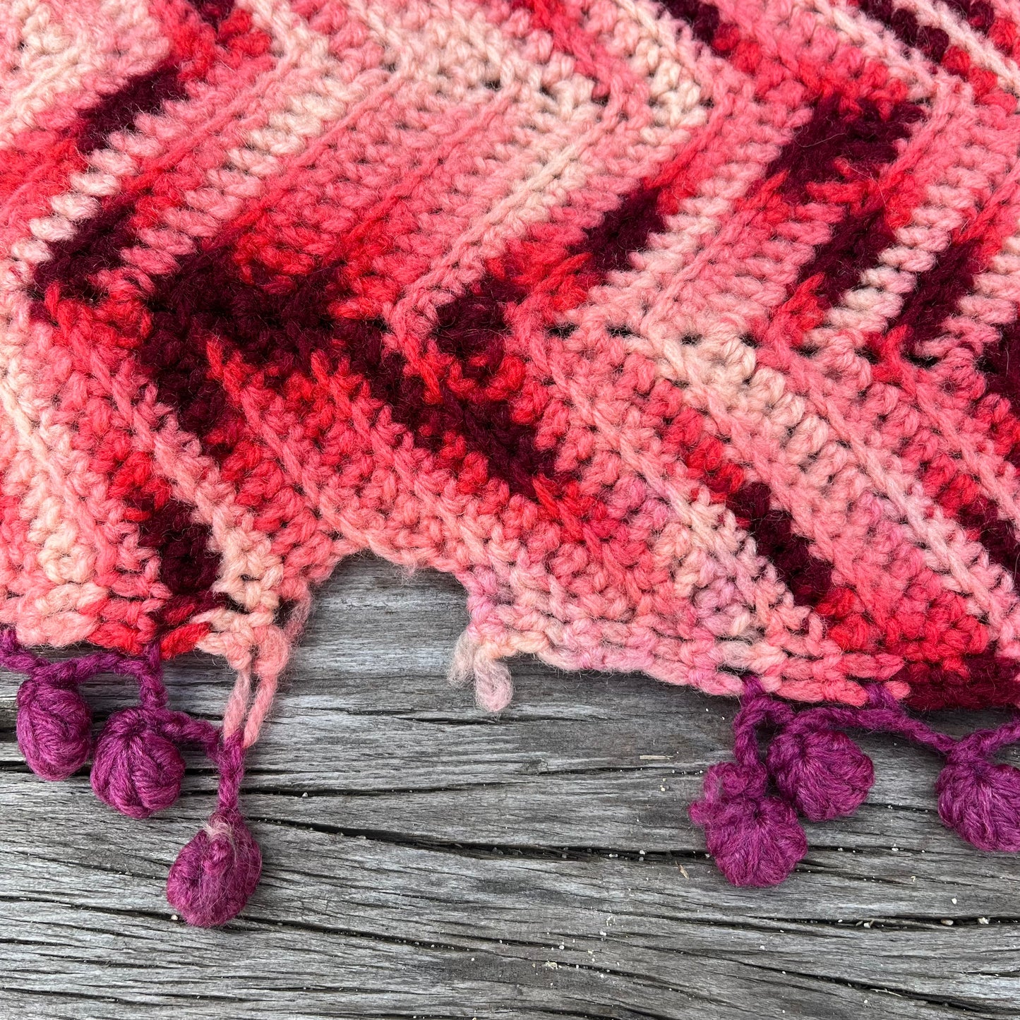 【USA vintage】granny blanket pink purple