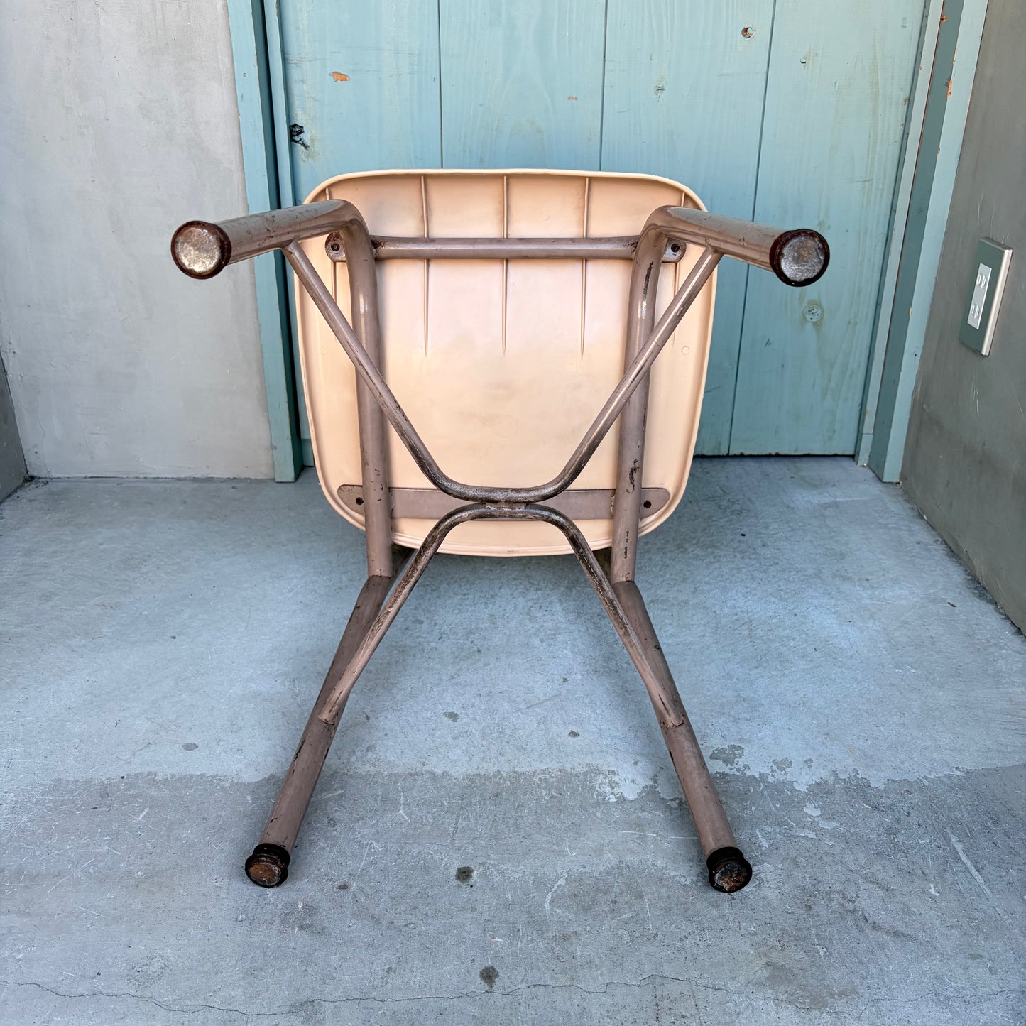 【USA vintage】60-70’s School Chair Ivory ②