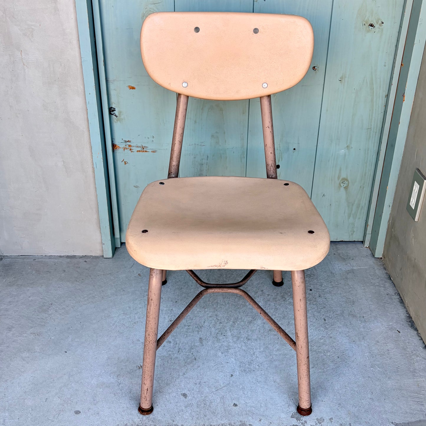 【USA vintage】60-70’s School Chair Ivory ①