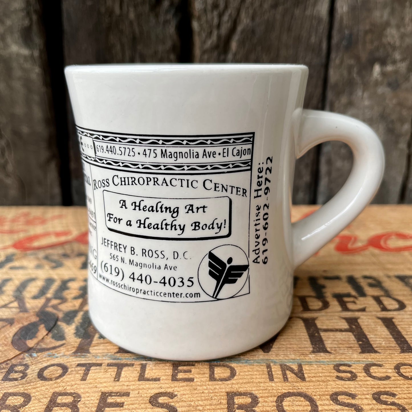 【USA vintage】Perry's Cafe  Advertisement Mug Cup