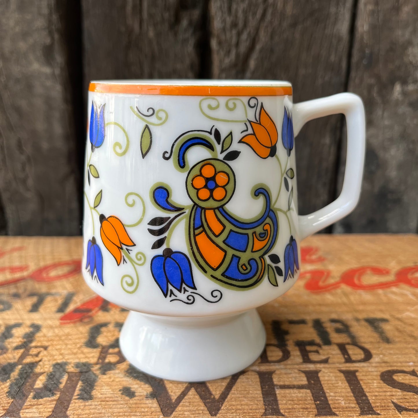 【JPN vintage】MCM JAPAN Flower Pedestal Mug