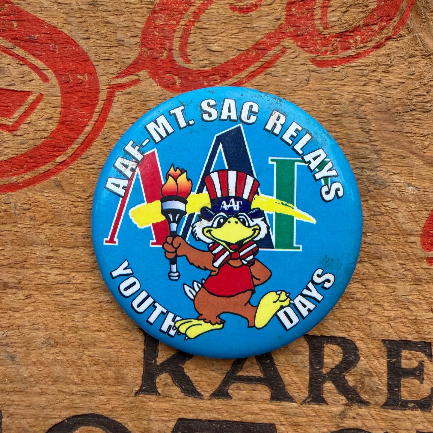 【USA vintage】Eagle Sam Youth Days 缶バッジ