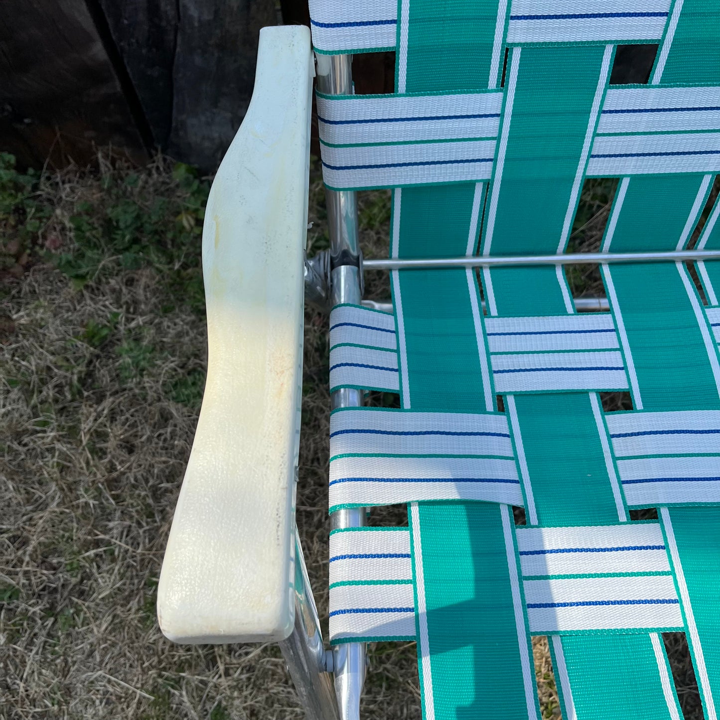 【USA vintage】Lawn Chair Green × White