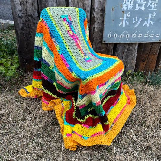 【USA vintage】granny blanket colorful square