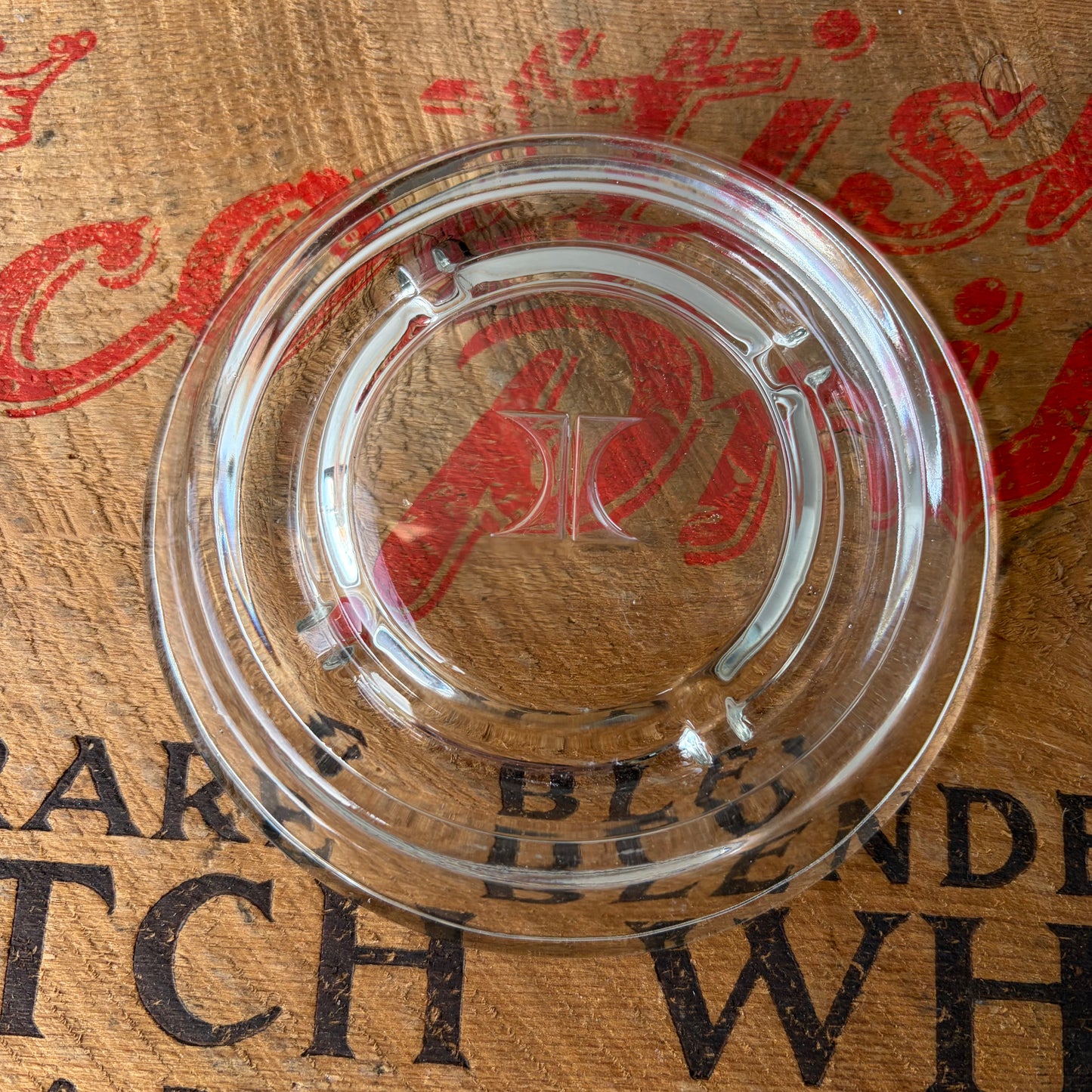 【USA vintage】Hilton Hotel Clear Glass Ashtray