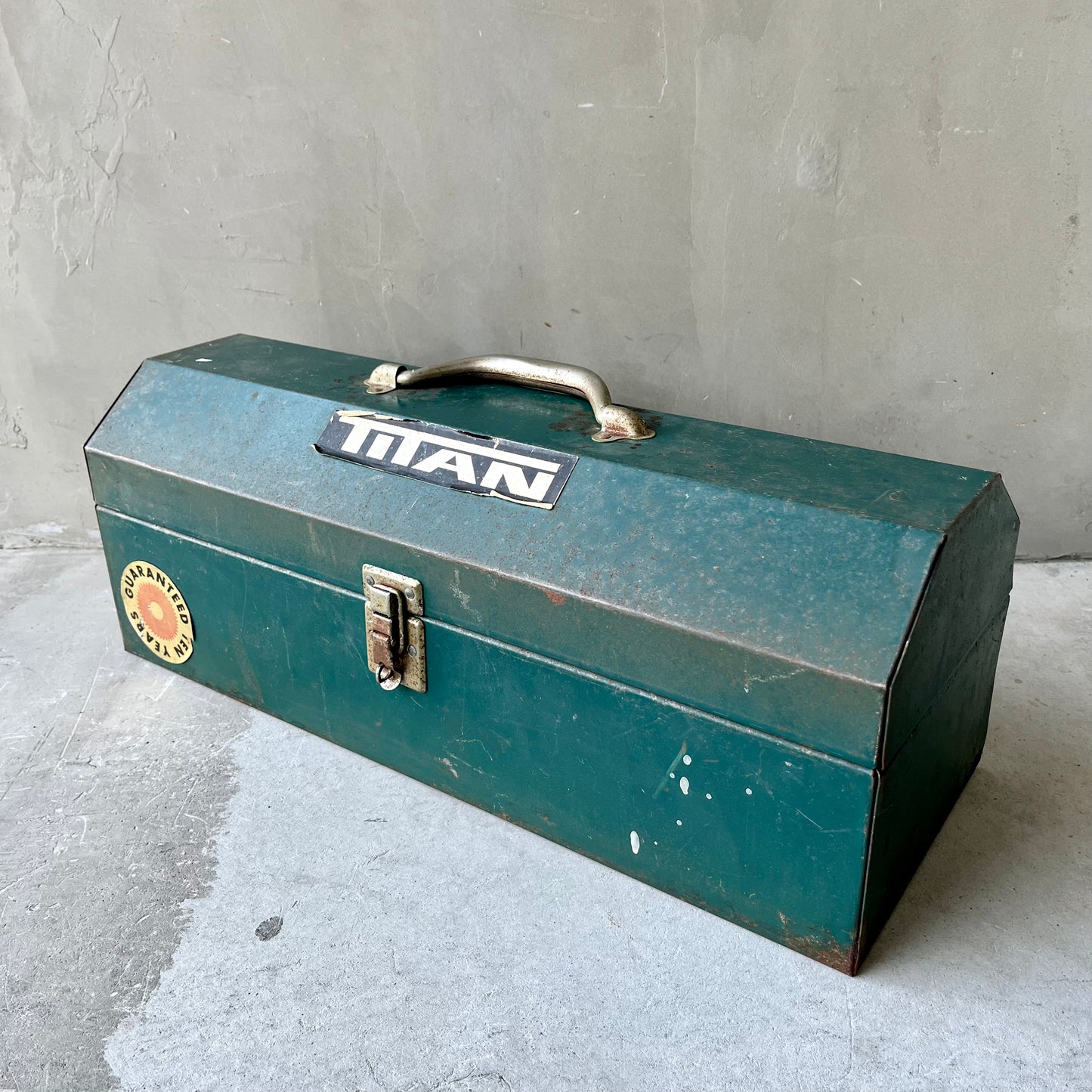 【USA vintage】Metal Toolbox Green