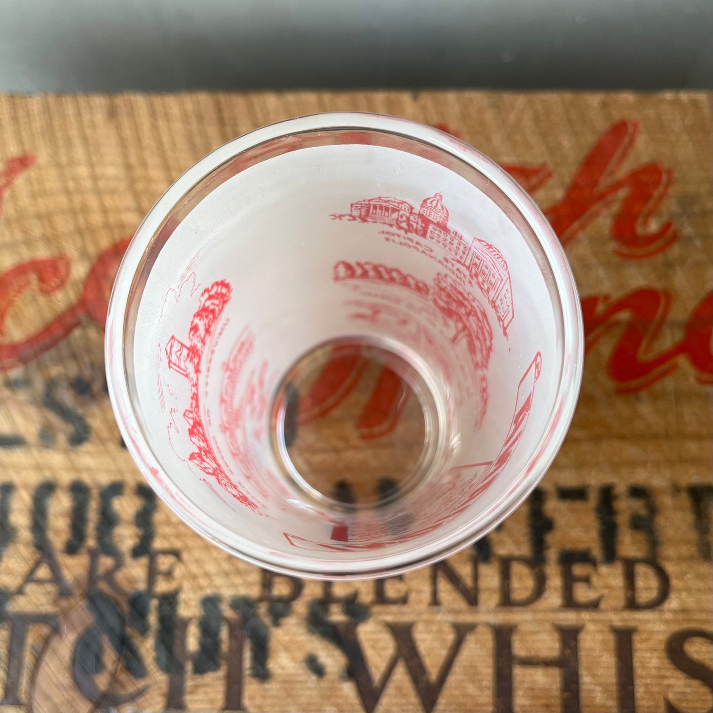 【USA vintage】Indiana Hoosier State Frosted Glass