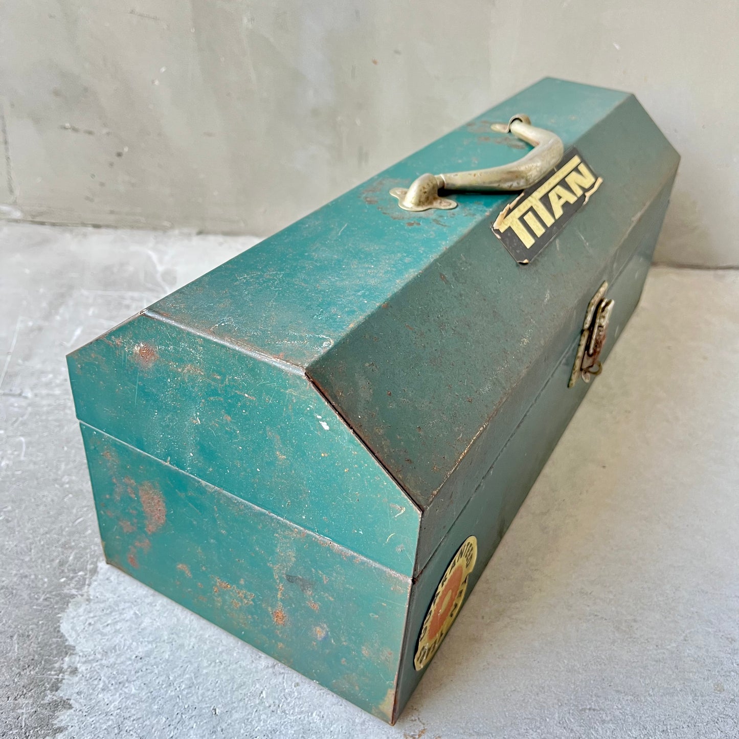 【USA vintage】Metal Toolbox Green