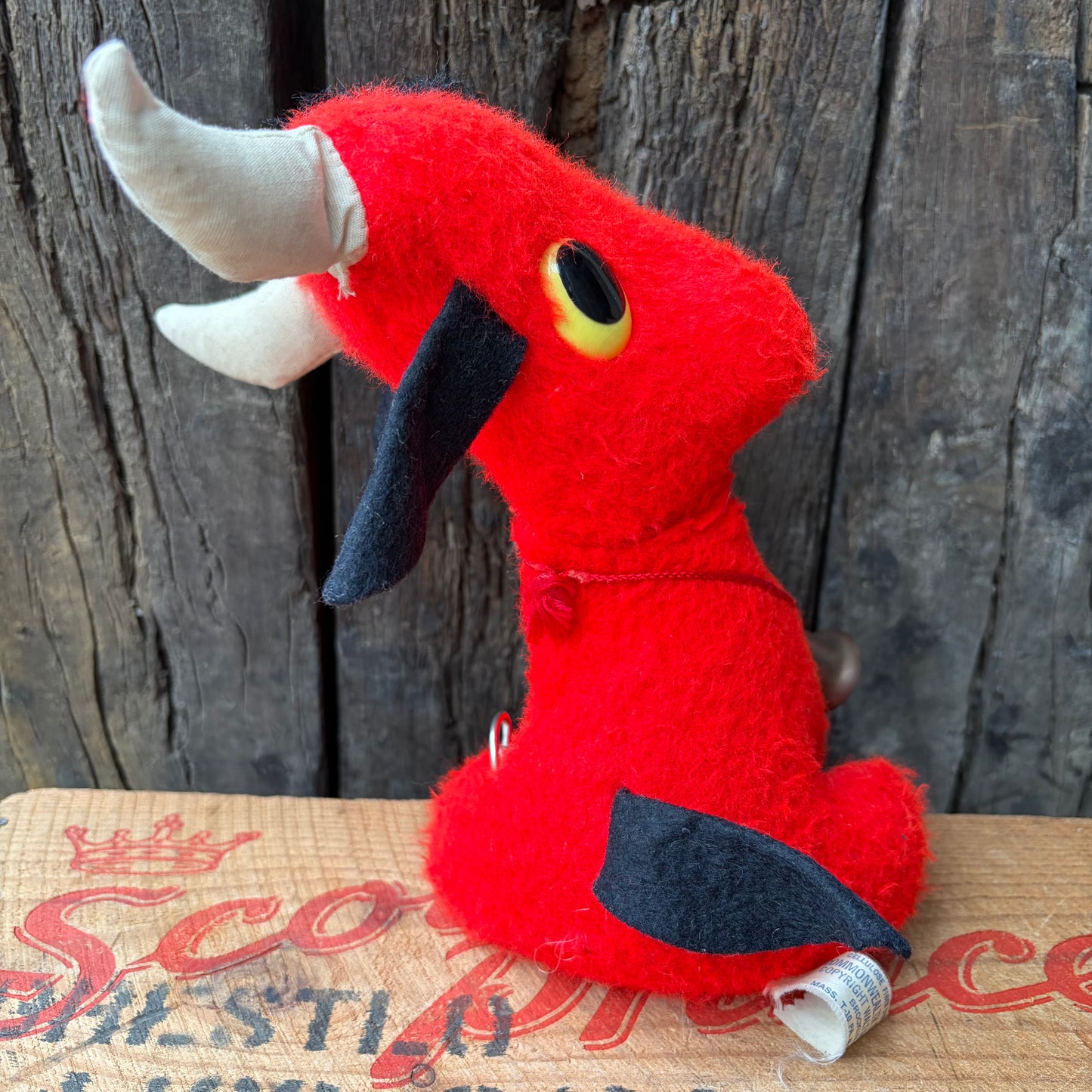 【USA vintage】Commonwealth Toy Co., Inc. Red Cow Music Box Plush
