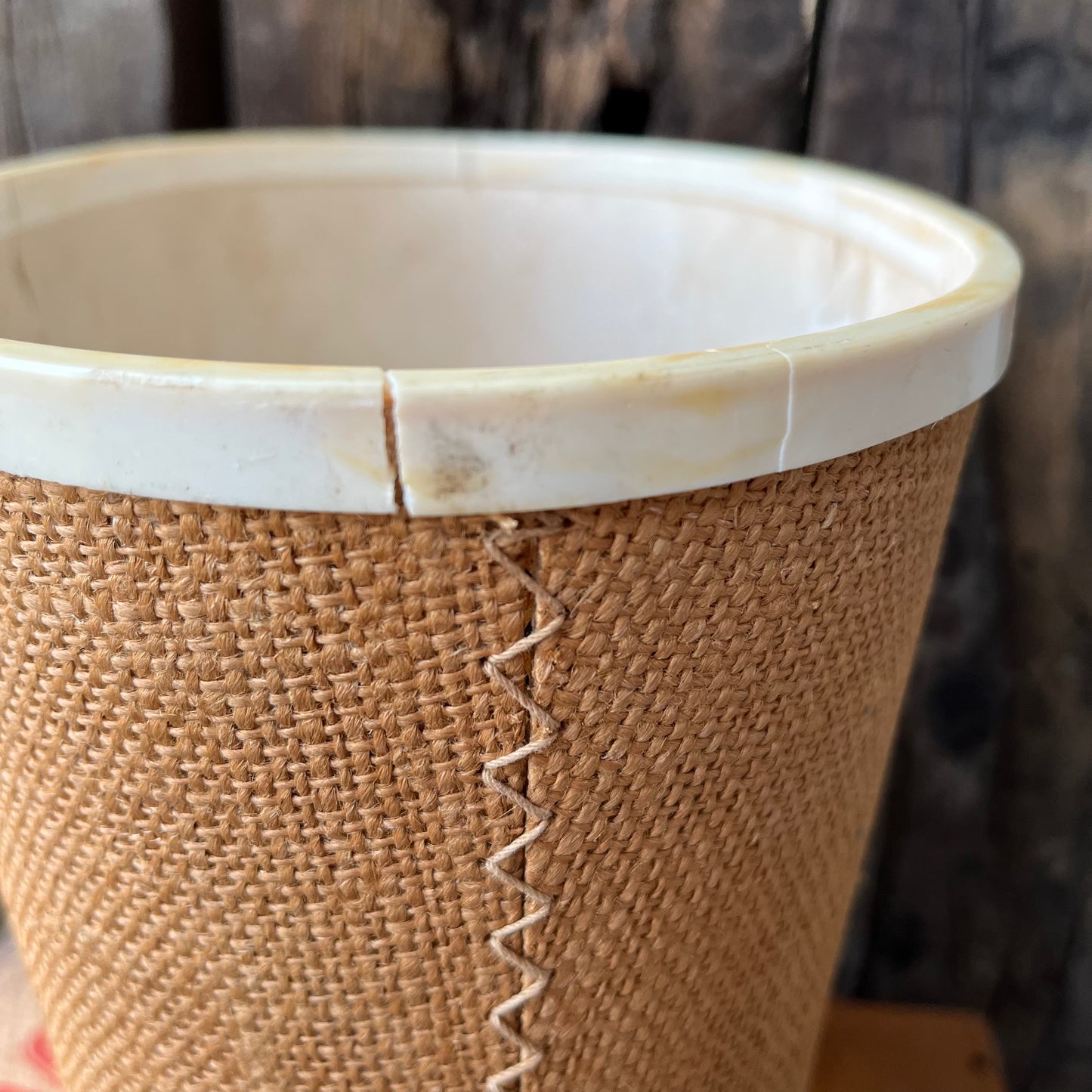 【USA vintage】Hallman Created Products Trash Basket