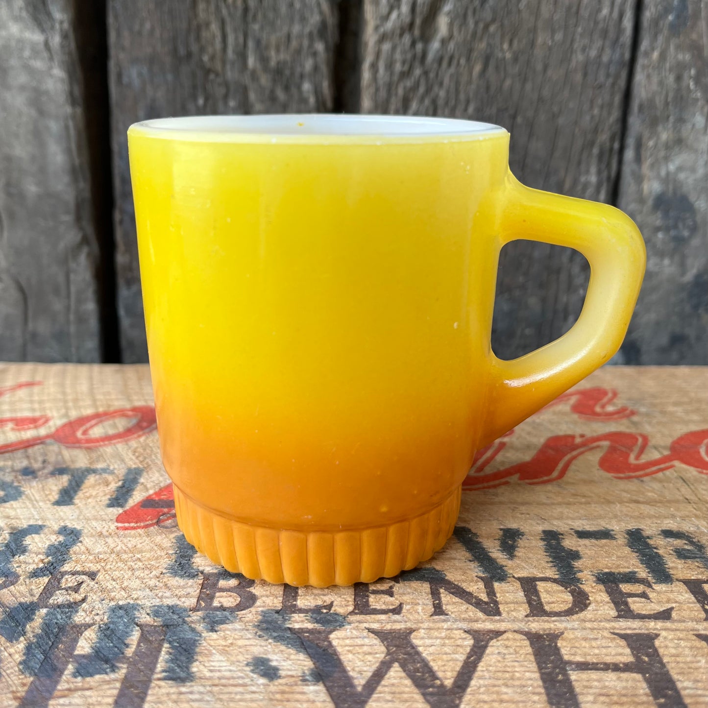 【1960-1976 USA vintage】Fire-King ribbedbottom Mugcup