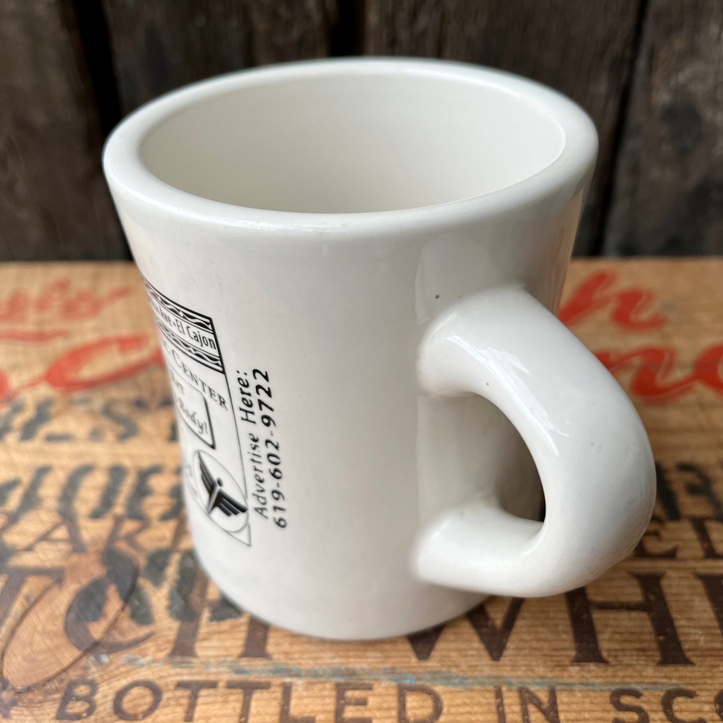 【USA vintage】Perry's Cafe  Advertisement Mug Cup