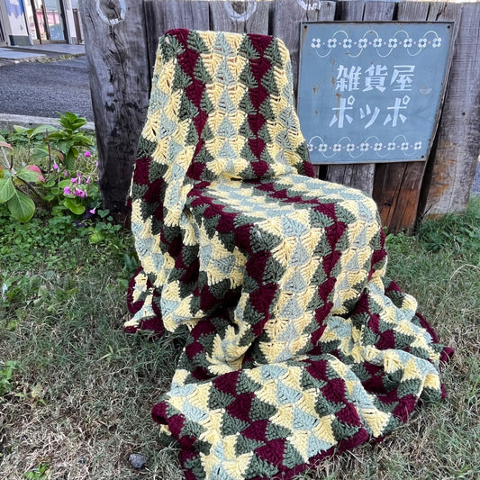 【USA vintage】granny blanket triangle pattern