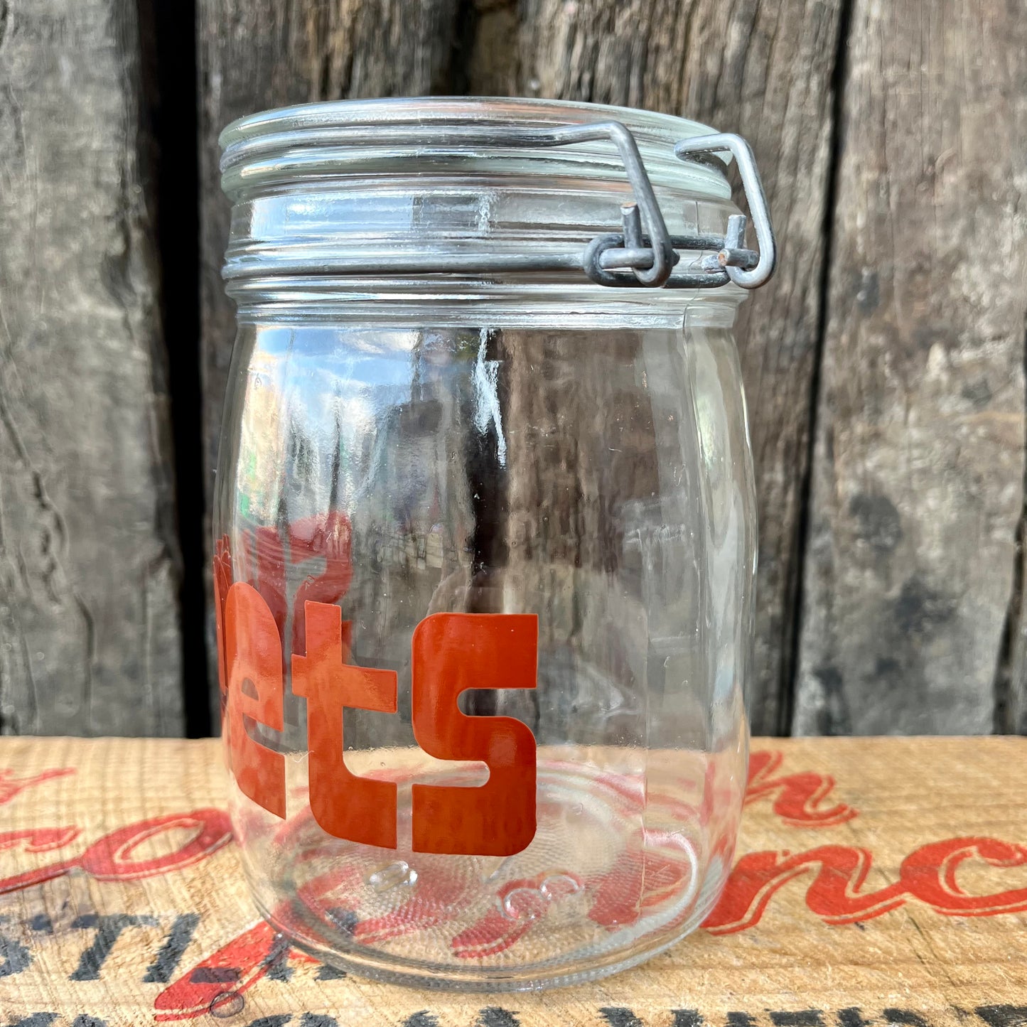 【French vintage】Triomphe Glass Canister