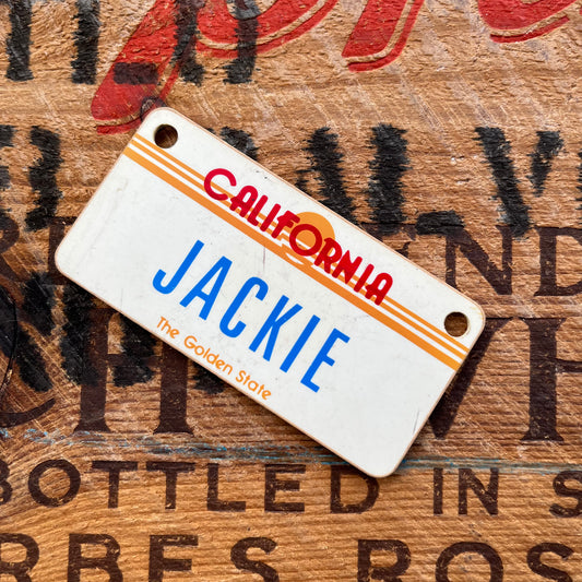 【1980’s USA vintage】Nameplate magnet JACKIE