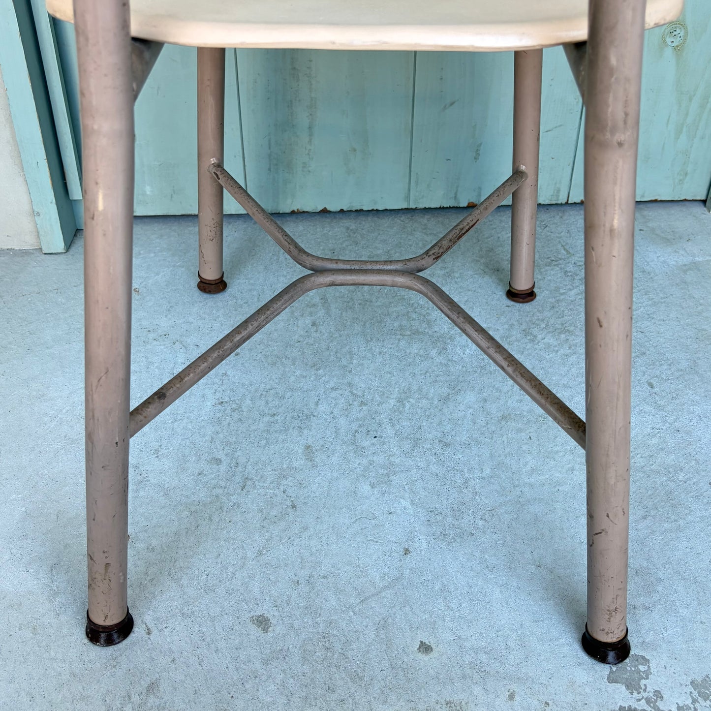 【USA vintage】60-70’s School Chair Ivory ①