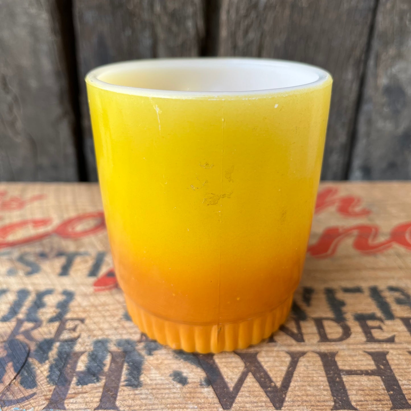 【1960-1976 USA vintage】Fire-King ribbedbottom Mugcup