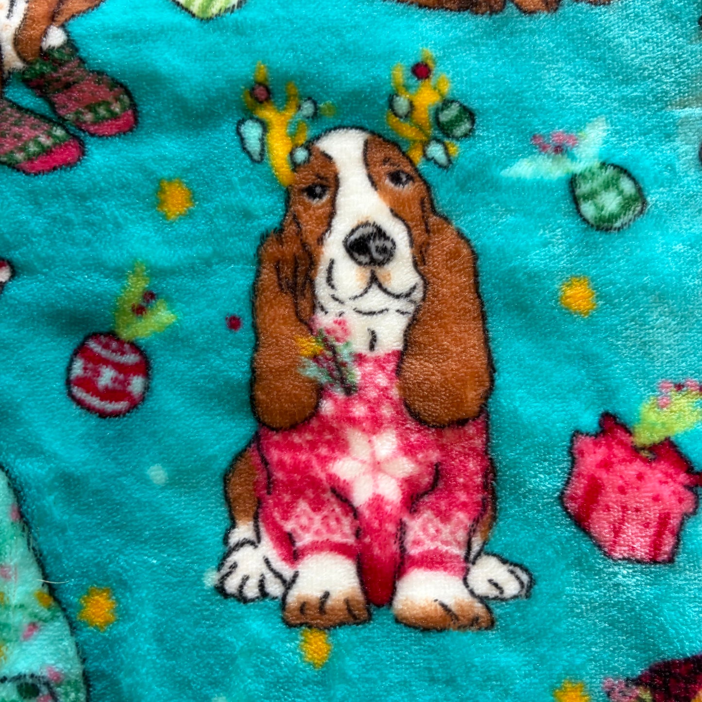 【USA】Plush Throw Blanket Basset Hound