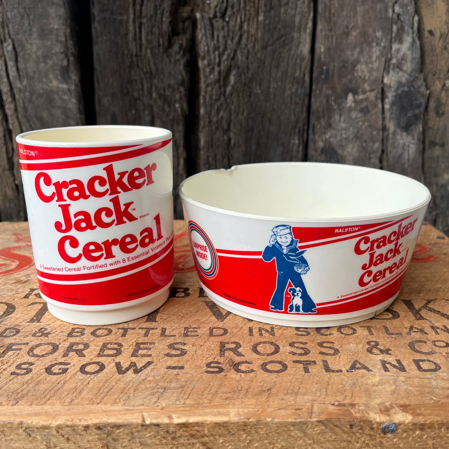 【USA vintage】Cracker Jack Cereal Bowl & Cup