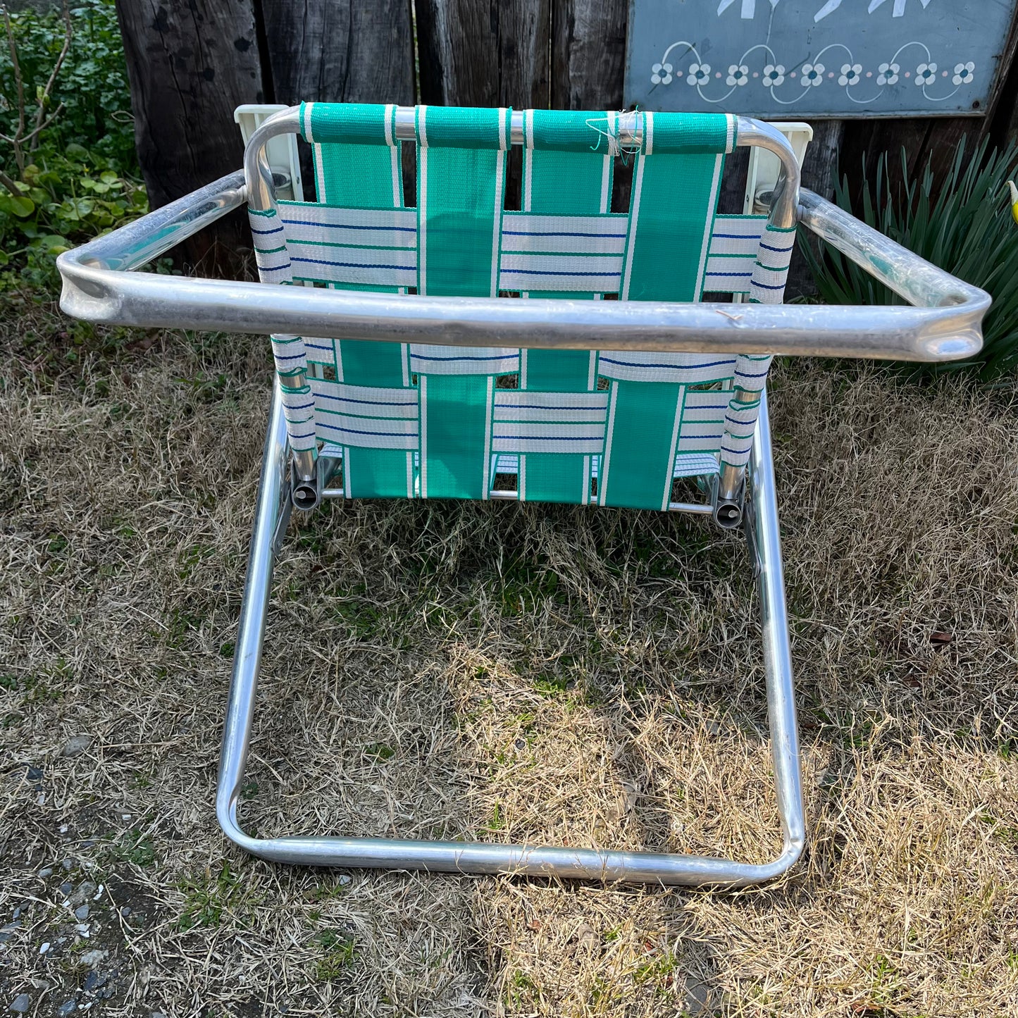 【USA vintage】Lawn Chair Green × White
