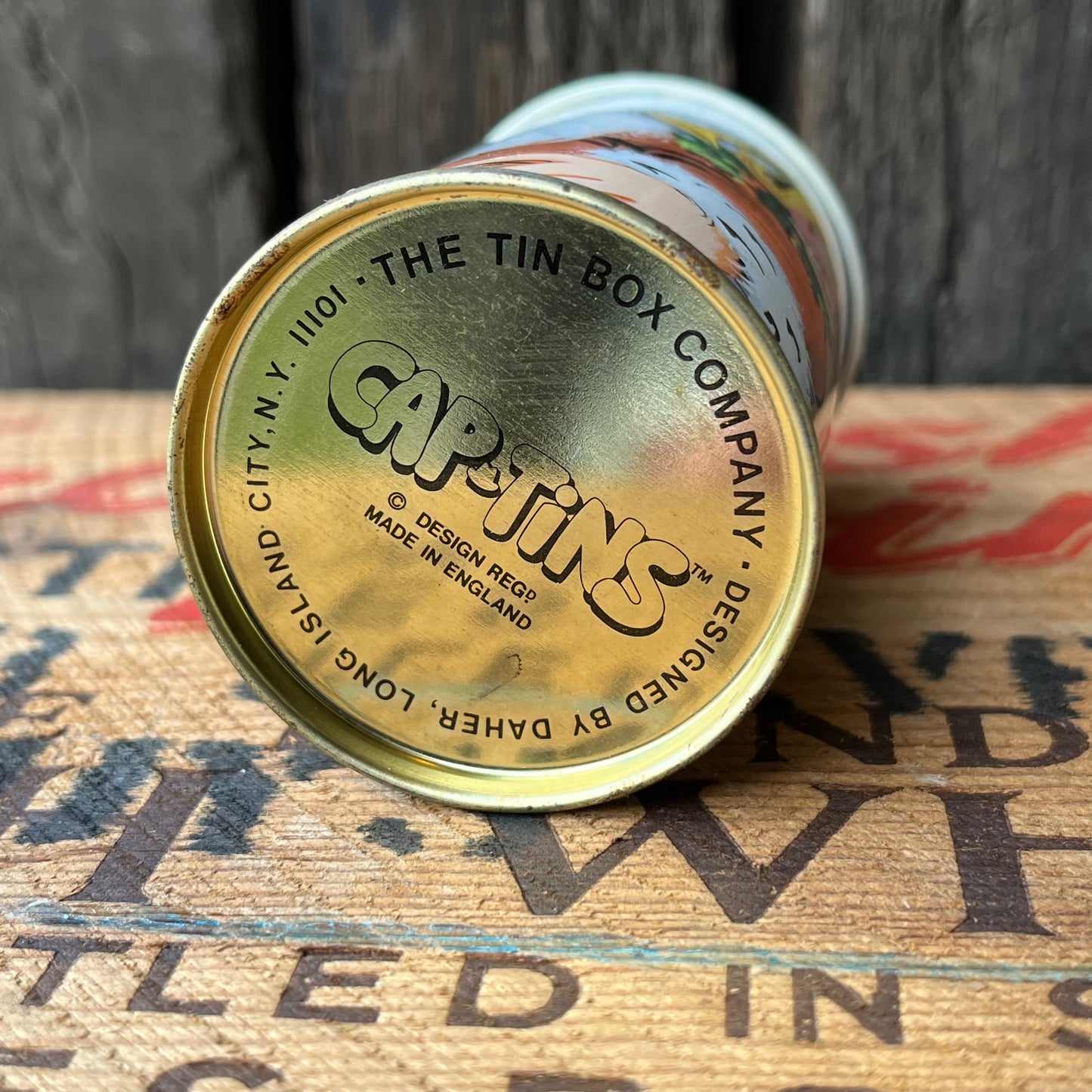 【England vintage】Cap-Tins Christmas SANTA Tin Can