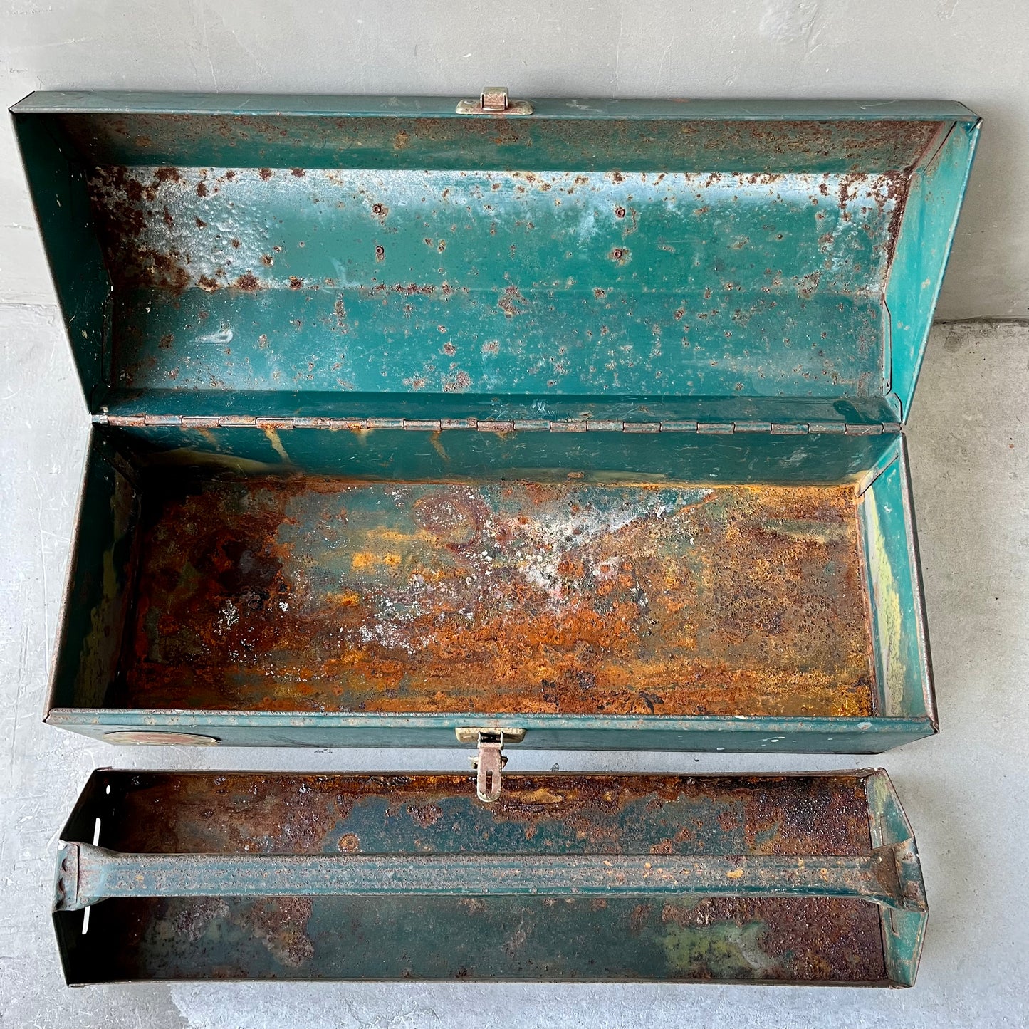 【USA vintage】Metal Toolbox Green