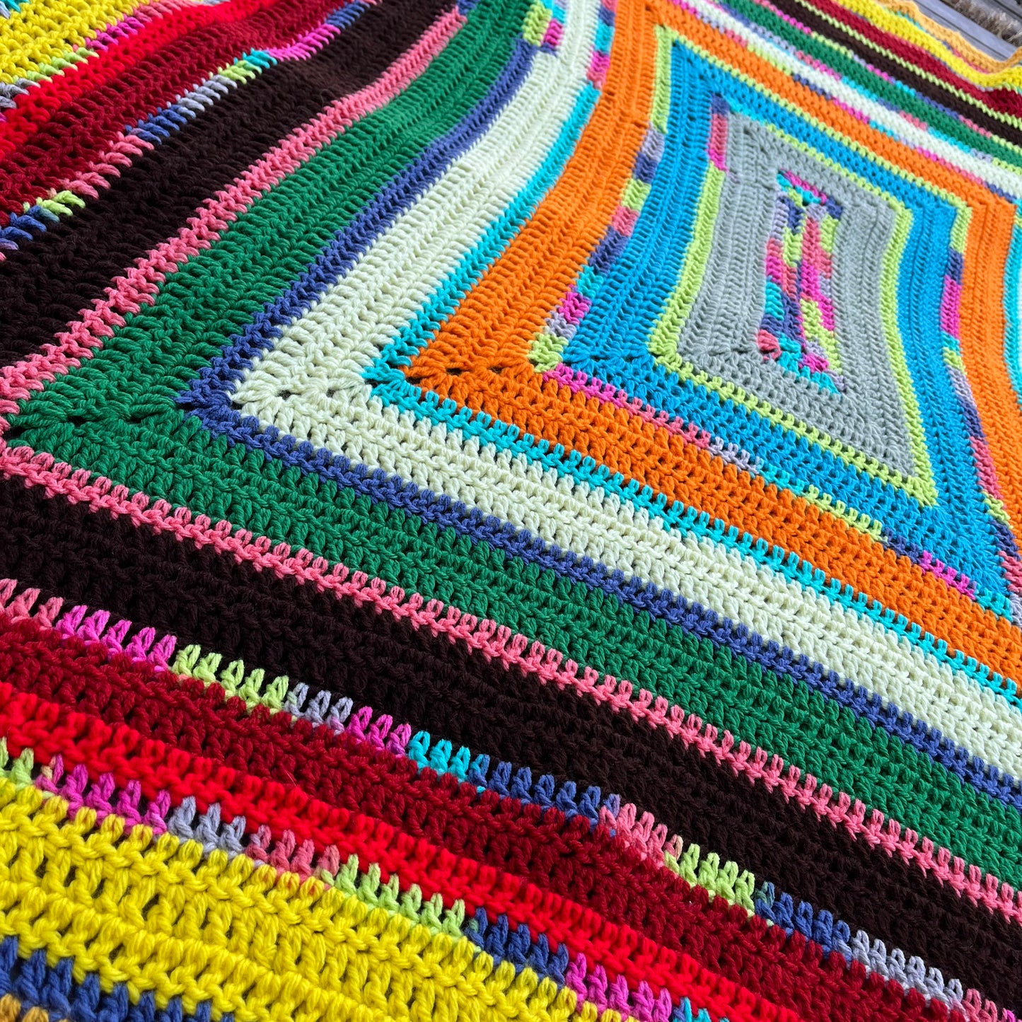 【USA vintage】granny blanket colorful square
