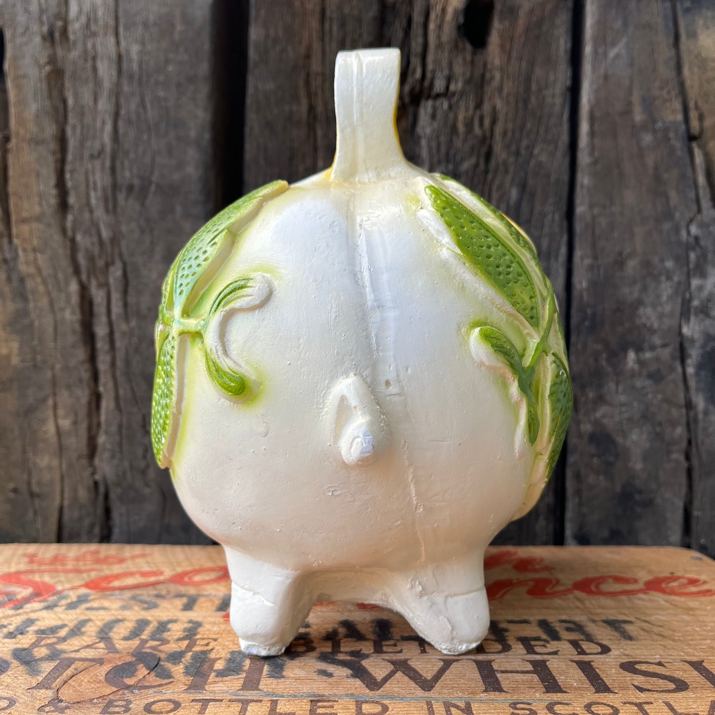 【USA vintage】Piggy Bank Pig & Flower