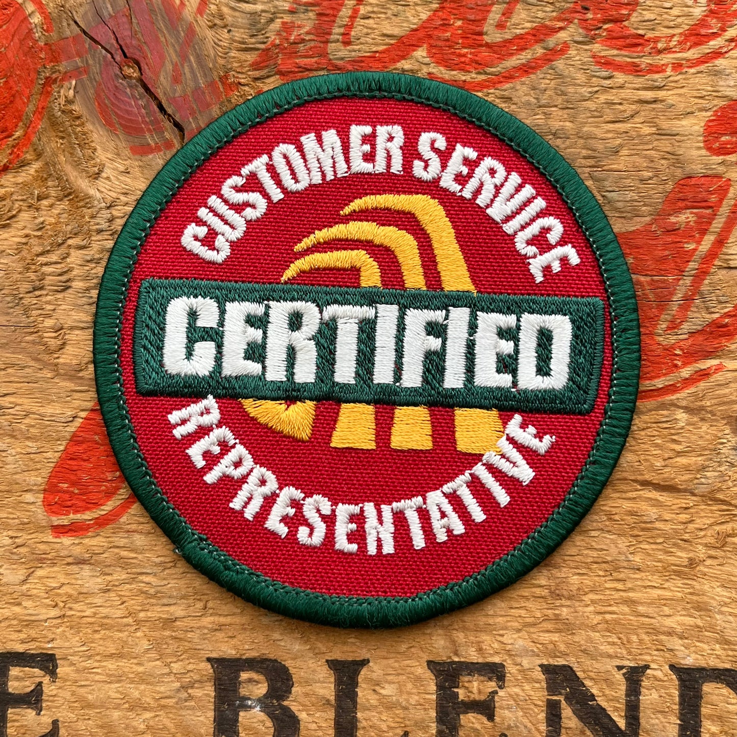 【USA vintage】Customer Service Certified Patch