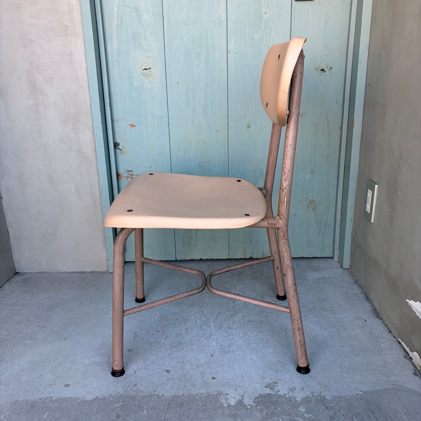 【USA vintage】60-70’s School Chair Ivory ②