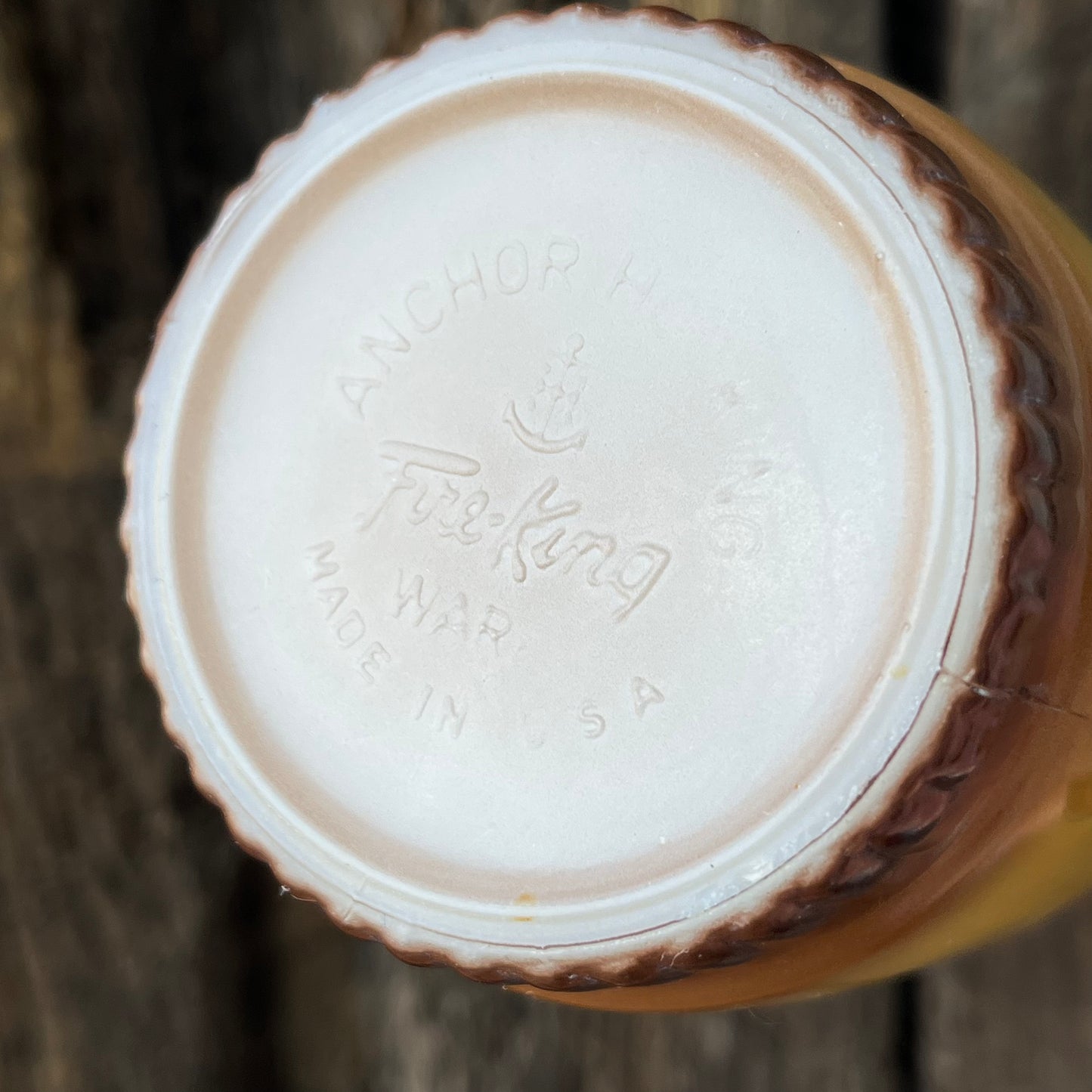 【1960-1976 USA vintage】Fire-King ribbedbottom Mugcup