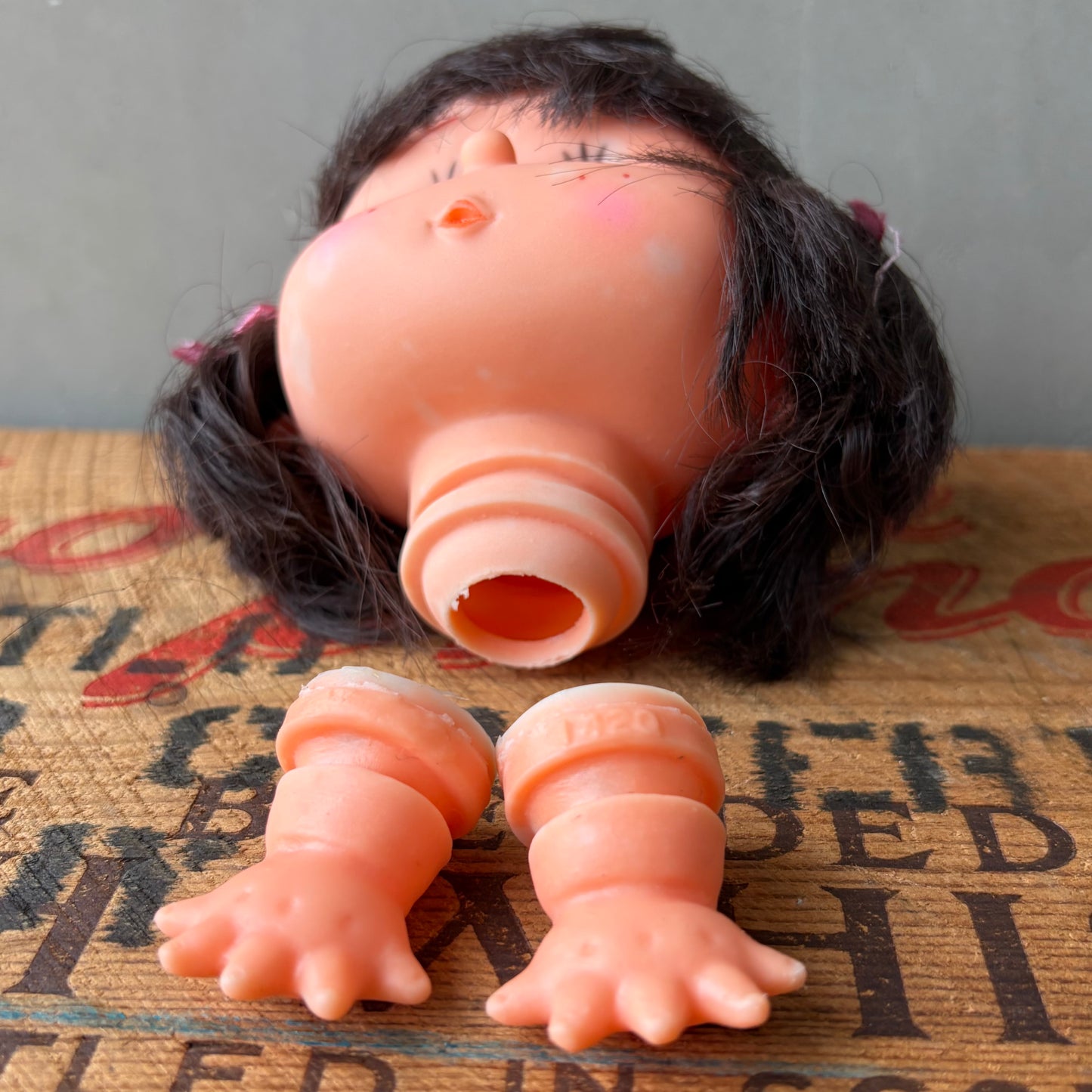 【USA vintage】Doll head Girl Brunette