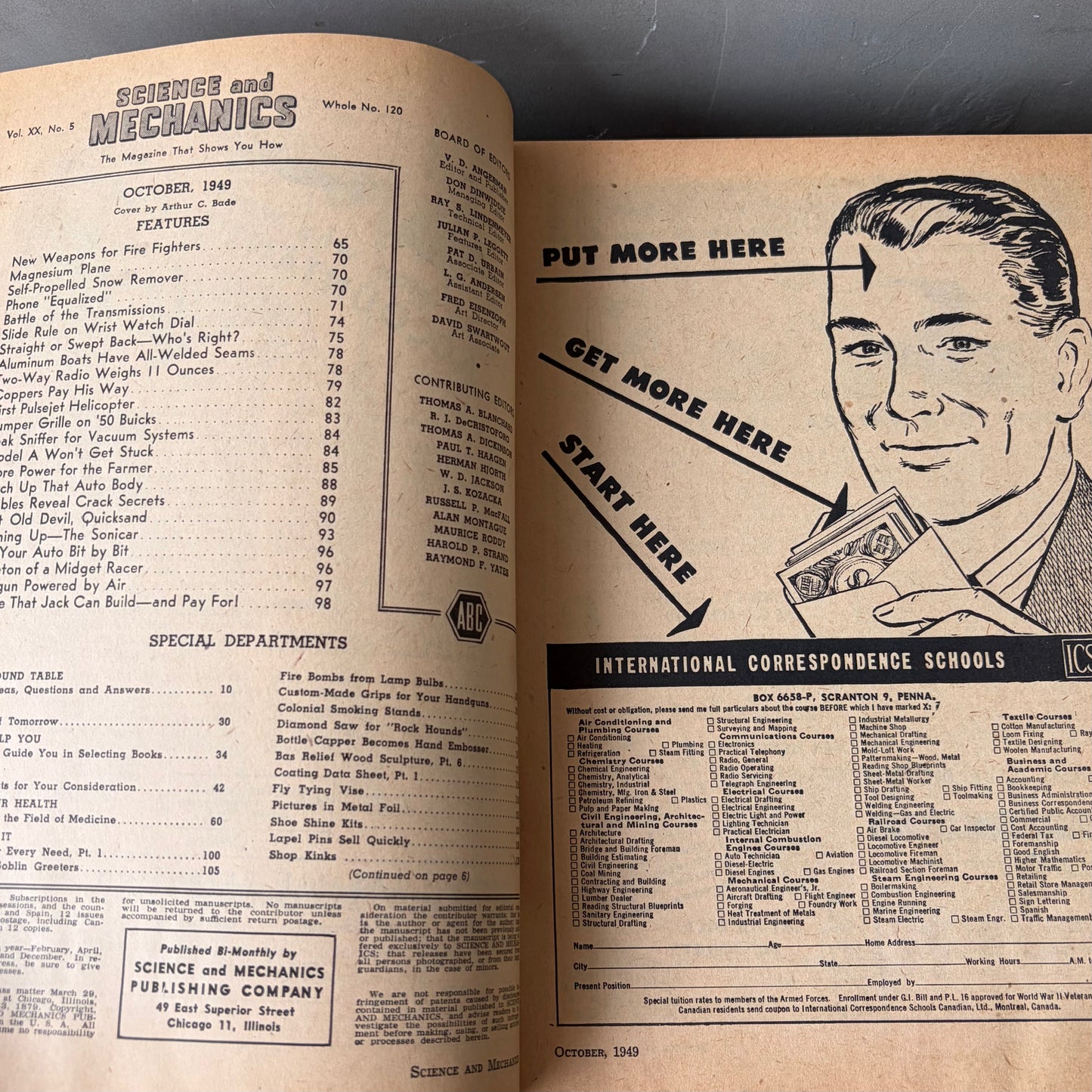 【USA vintage】Science and Mechanics Magazine 1949/October