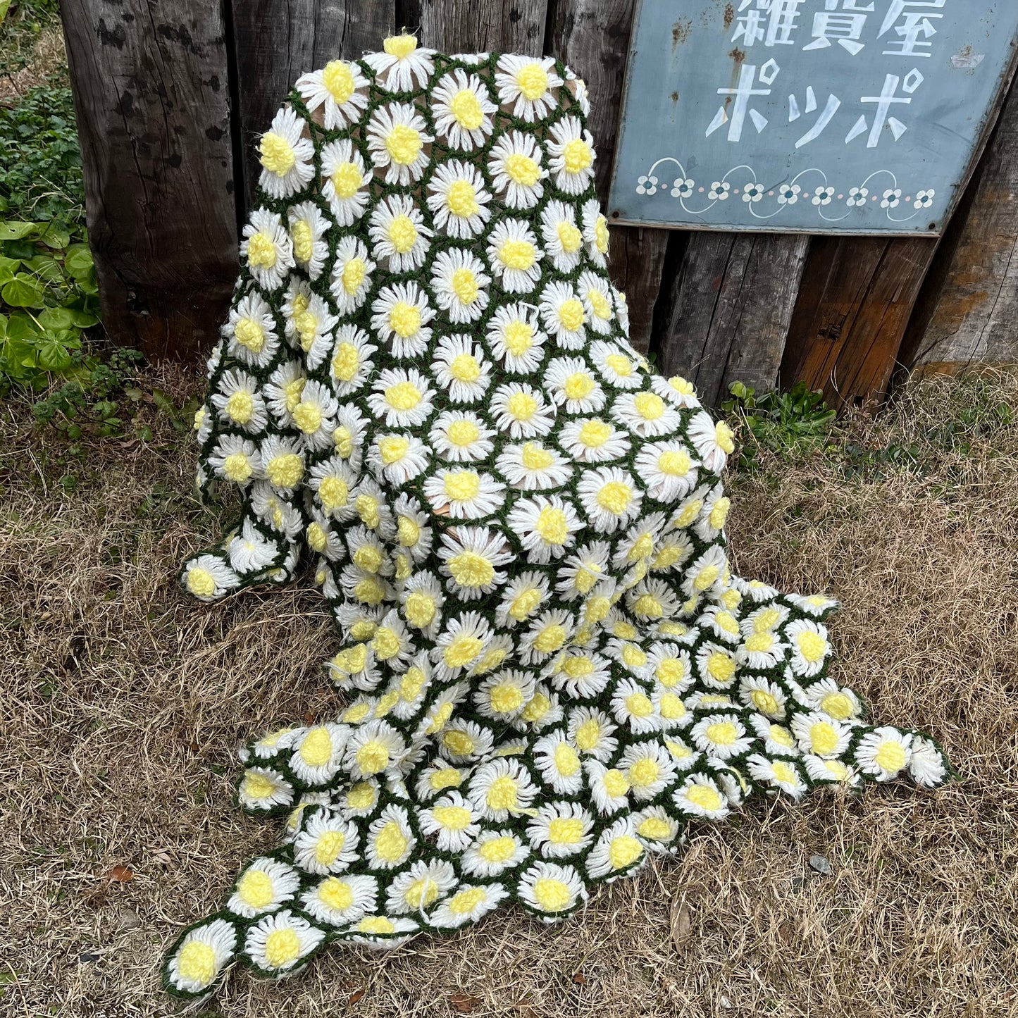 【USA vintage】granny blanket flowers
